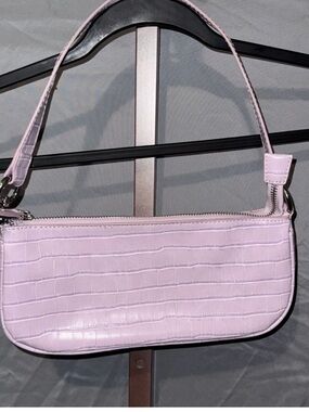 Urban Outfitters Croc-Embossed Light Lavender Shoulder Bag